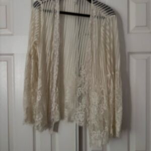 Xhilaration Ivory Lace Cardigan